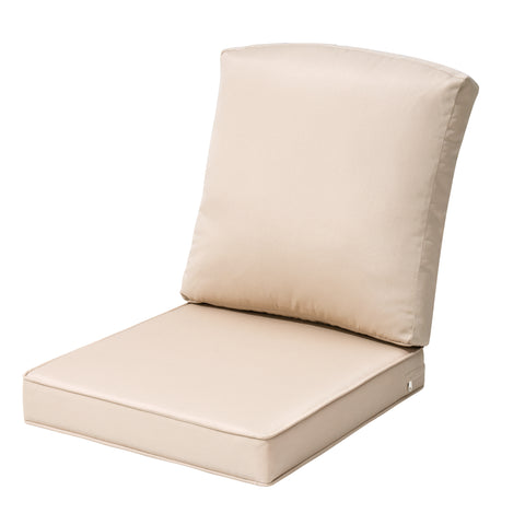 22 x 21 in. Outdoor Deep Seat and Back Chair Cushion with Removable Water-Resistant Cover