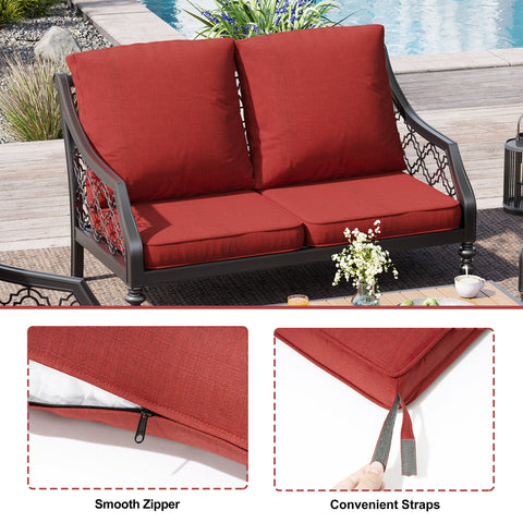 Pellebant 22 x 21 in. Outdoor Deep Seat and Back Chair Cushion with Removable Waterproof Cover