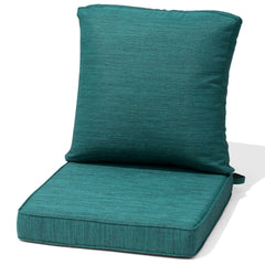 22 x 21 in. Outdoor Deep Seat and Back Chair Cushion with Removable Water-Resistant Cover