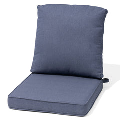 22 x 21 in. Outdoor Deep Seat and Back Chair Cushion with Removable Water-Resistant Cover