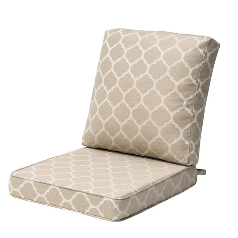 Pellebant 22 x 21 in. Outdoor Deep Seat and Back Chair Cushion with Removable Water Resistant Cover