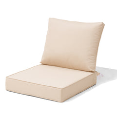 25 x 24 in. Outdoor Deep Seat and Back Chair Cushion with Removable Water-Resistant Cover
