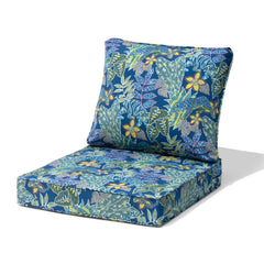 25 x 24 in. Outdoor Deep Seat and Back Chair Cushion with Removable Water-Resistant Cover