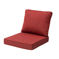 25 x 24 in. Outdoor Deep Seat and Back Chair Cushion with Removable Water-Resistant Cover