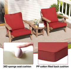 25 x 24 in. Outdoor Deep Seat and Back Chair Cushion with Removable Water-Resistant Cover