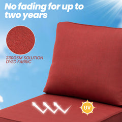 25 x 24 in. Outdoor Deep Seat and Back Chair Cushion with Removable Water-Resistant Cover
