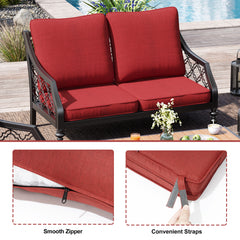 25 x 24 in. Outdoor Deep Seat and Back Chair Cushion with Removable Water-Resistant Cover