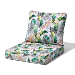 25 x 24 in. Outdoor Deep Seat and Back Chair Cushion with Removable Water-Resistant Cover