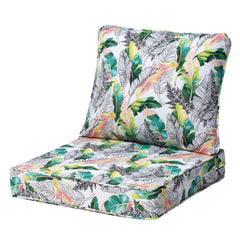 25 x 24 in. Outdoor Deep Seat and Back Chair Cushion with Removable Water-Resistant Cover