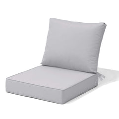 25 x 24 in. Outdoor Deep Seat and Back Chair Cushion with Removable Water-Resistant Cover