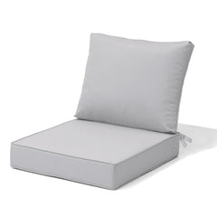 25 x 24 in. Outdoor Deep Seat and Back Chair Cushion with Removable Water-Resistant Cover