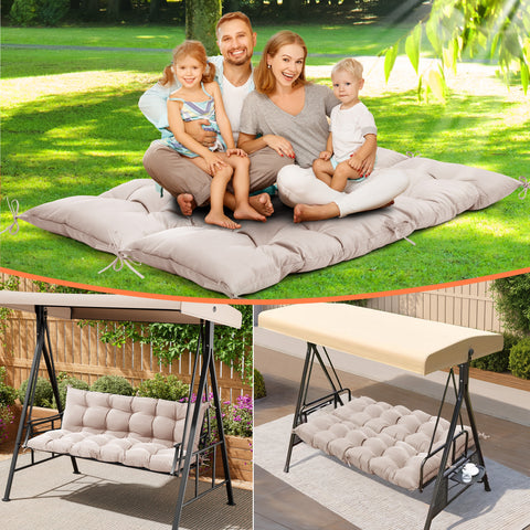 Pellebant 61 x 20 in. Outdoor Bench and Swing Cushion with Backrest