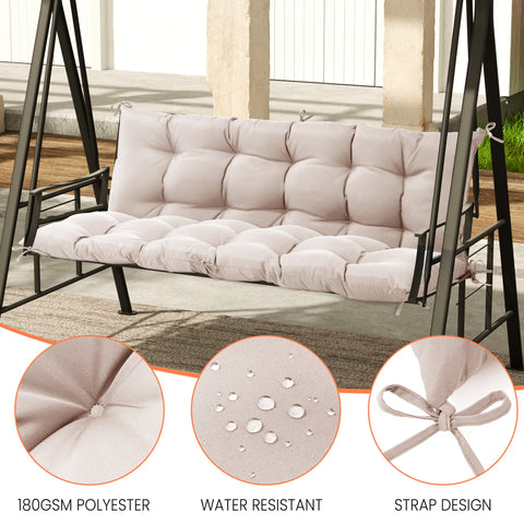 Pellebant 61 x 20 in. Outdoor Bench and Swing Cushion with Backrest