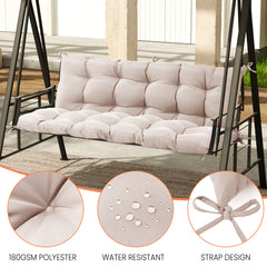61 x 20 in. Outdoor Bench and Swing Cushion with Backrest