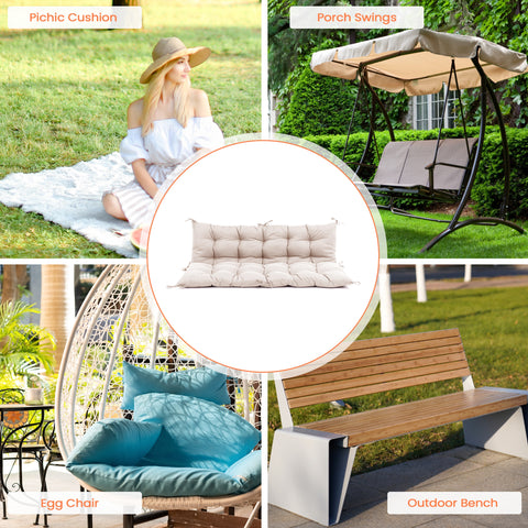 Pellebant 61 x 20 in. Outdoor Bench and Swing Cushion with Backrest