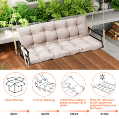 61 x 20 in. Outdoor Bench and Swing Cushion with Backrest
