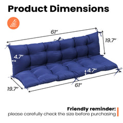 61 x 20 in. Outdoor Bench and Swing Cushion with Backrest