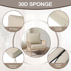 24 x 24 in. Deep Seat Outdoor Cushion Set with Sunbrella Fabric