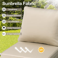 24 x 24 in. Deep Seat Outdoor Cushion Set with Sunbrella Fabric