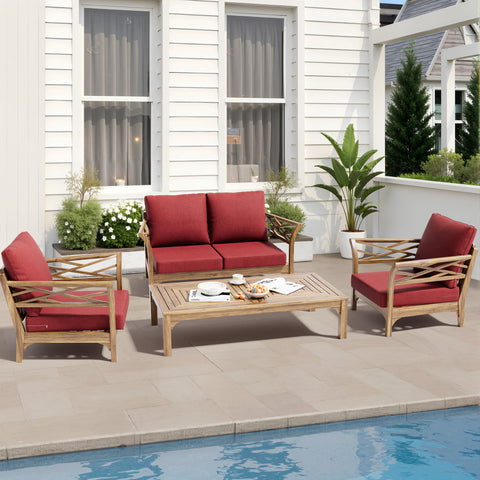 Pellebant 28 x 24 in. Outdoor Deep Seat Chair Cushion