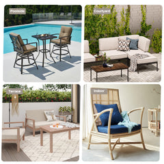 28 x 24 in. Outdoor Deep Seat Chair Cushion