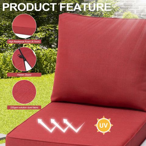 Pellebant 28 x 24 in. Outdoor Deep Seat Chair Cushion