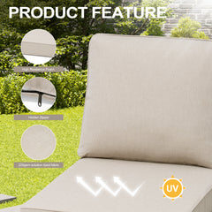 28 x 24 in. Outdoor Deep Seat Cushion Chair Set