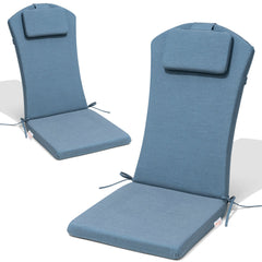 50 x 20 in. Outdoor Adirondack Chair Cushion with Built-in Headrest