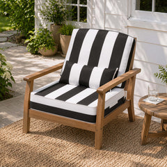 24x24" Outdoor Seat Cushion with Back Pillow