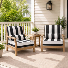 24x24" Outdoor Seat Cushion with Back Pillow