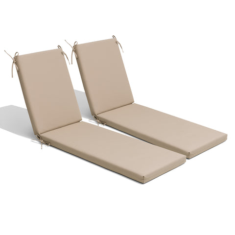 Outdoor Chaise Lounge Cushion with 4 Adjustable Ties