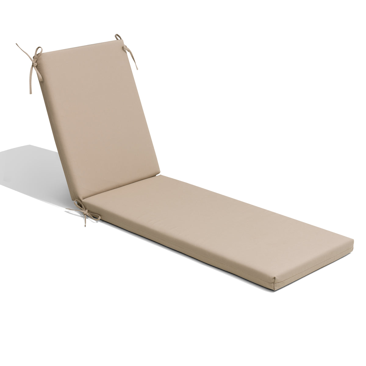 Outdoor Chaise Lounge Cushion with 4 Adjustable Ties