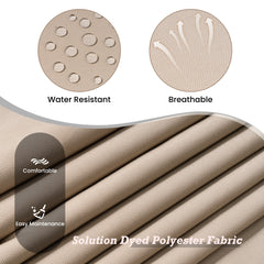 Outdoor Chaise Lounge Cushion with 4 Adjustable Ties