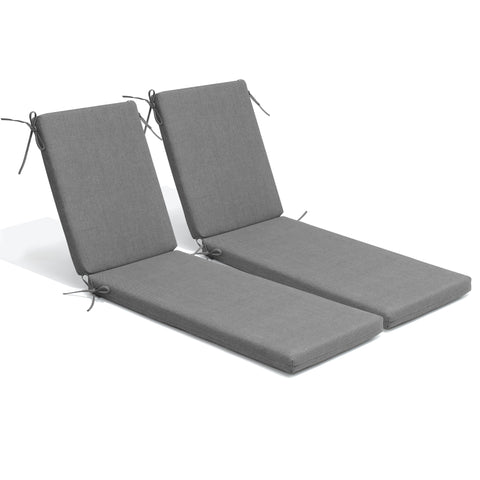 Outdoor Chaise Lounge Cushion with 4 Adjustable Ties