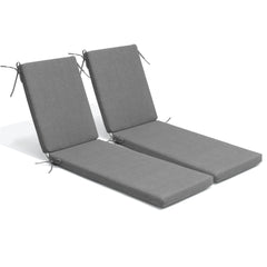 Outdoor Chaise Lounge Cushion with 4 Adjustable Ties
