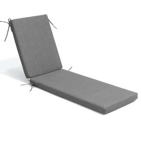 Outdoor Chaise Lounge Cushion with 4 Adjustable Ties