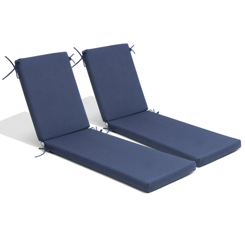 Outdoor Chaise Lounge Cushion with 4 Adjustable Ties