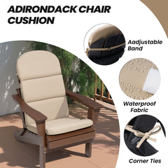 50 x 20 in. Sunbrella Outdoor Adirondack Chair Cushion with Tie Straps