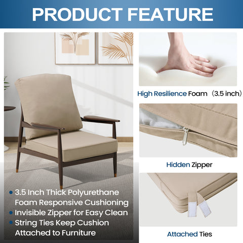 Pellebant 21 x 22 in. Outdoor Deep Seat Cushion Set with Back Pillow