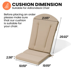 Deep Seating Outdoor Adirondack Chair Cushion