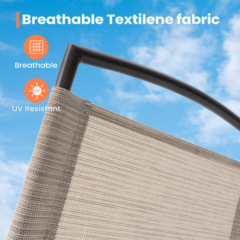 Pellebant Outdoor Patio Dining Set 5-Piece with Table and Folding Chairs