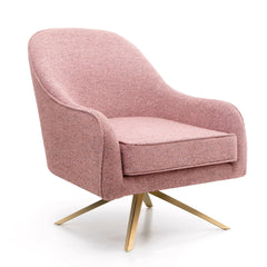 Bathford Faux Leather Swivel Accent Chair