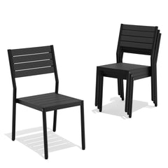 Stackable Outdoor Dining Chairs, Set of 2/4