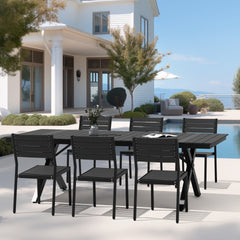 Stackable Outdoor Dining Chairs, Set of 2