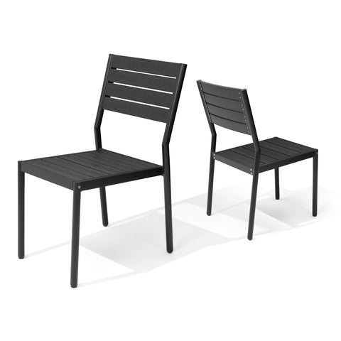 Pellebant Stackable Outdoor Dining Chairs Set of 2