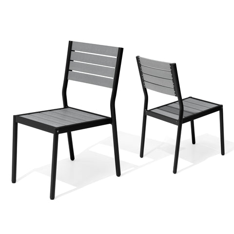 Pellebant Stackable Outdoor Dining Chairs Set of 2