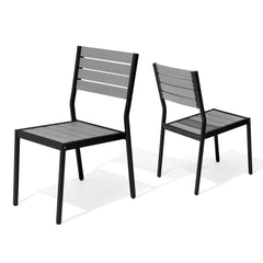 Stackable Outdoor Dining Chairs, Set of 2
