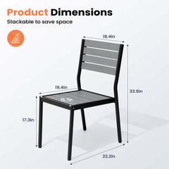 Stackable Outdoor Dining Chairs, Set of 2/4