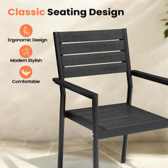 Aluminum Stackable Outdoor Dining Chairs with Armrests, Set of 2/4