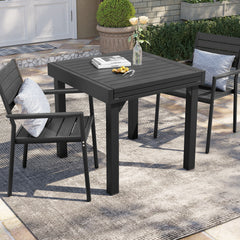 Aluminum Stackable Outdoor Dining Chairs with Armrests, Set of 2